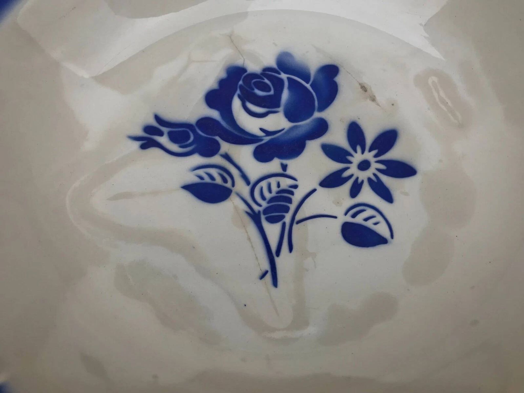 Ancien plat creux en faïence Fenal Badonviller