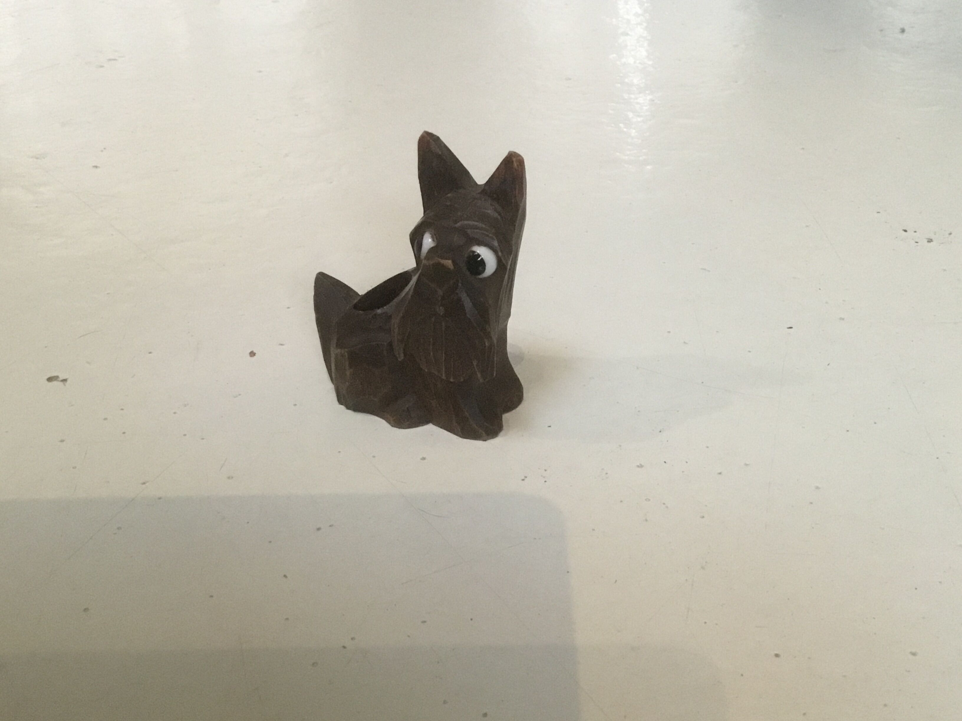 Candle holder dog art deco