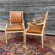 Paire De Fauteuils En Bois Laqué De Style Louis XVI