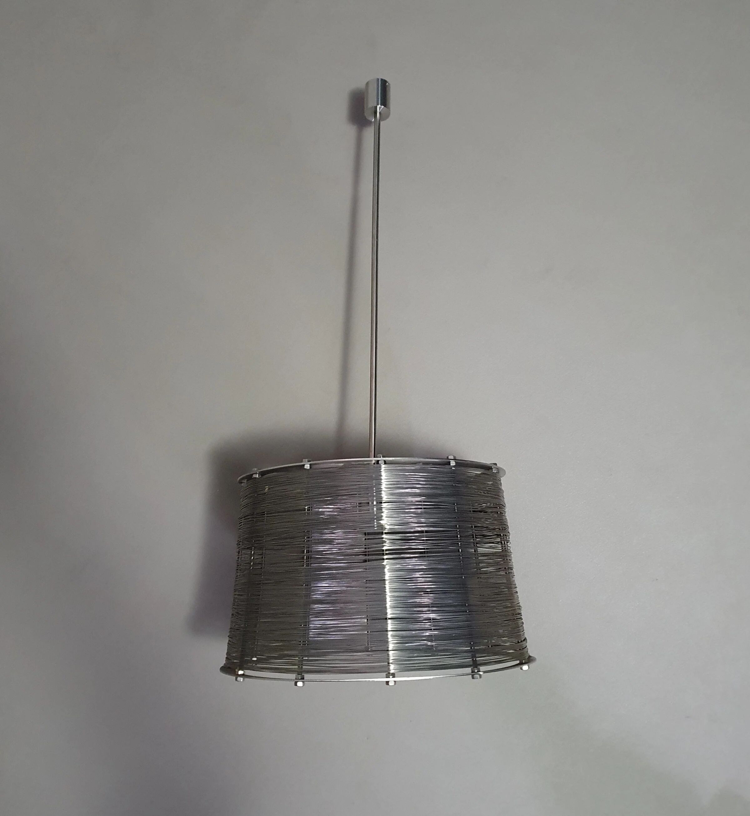 Very rare Adlumen lamp / pendant, inox wired
