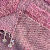 Tapis rose fait main traditionnelle 250cmx150cm