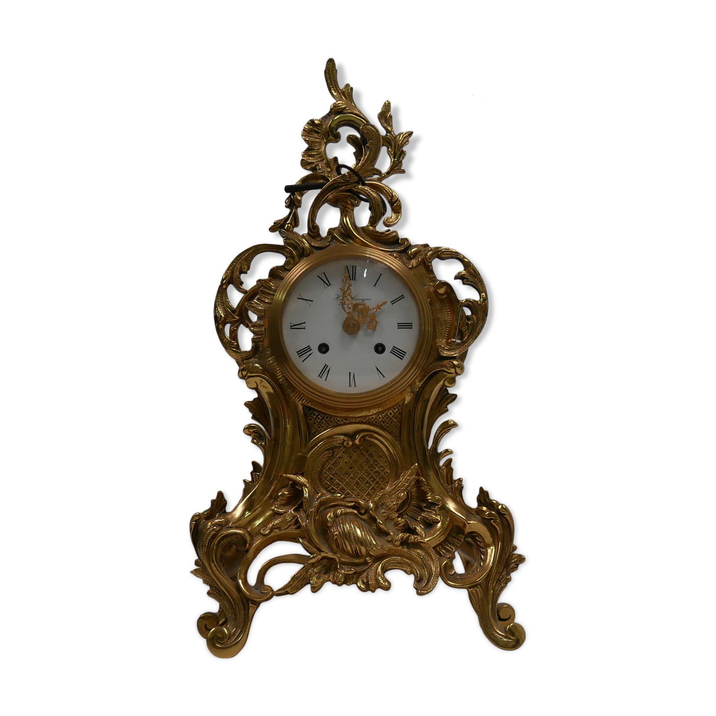 old bronze cartel golden style Louis XV vintage rockery 1980