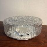 Ceiling light in bubbled chiseled glass with porcelain socket