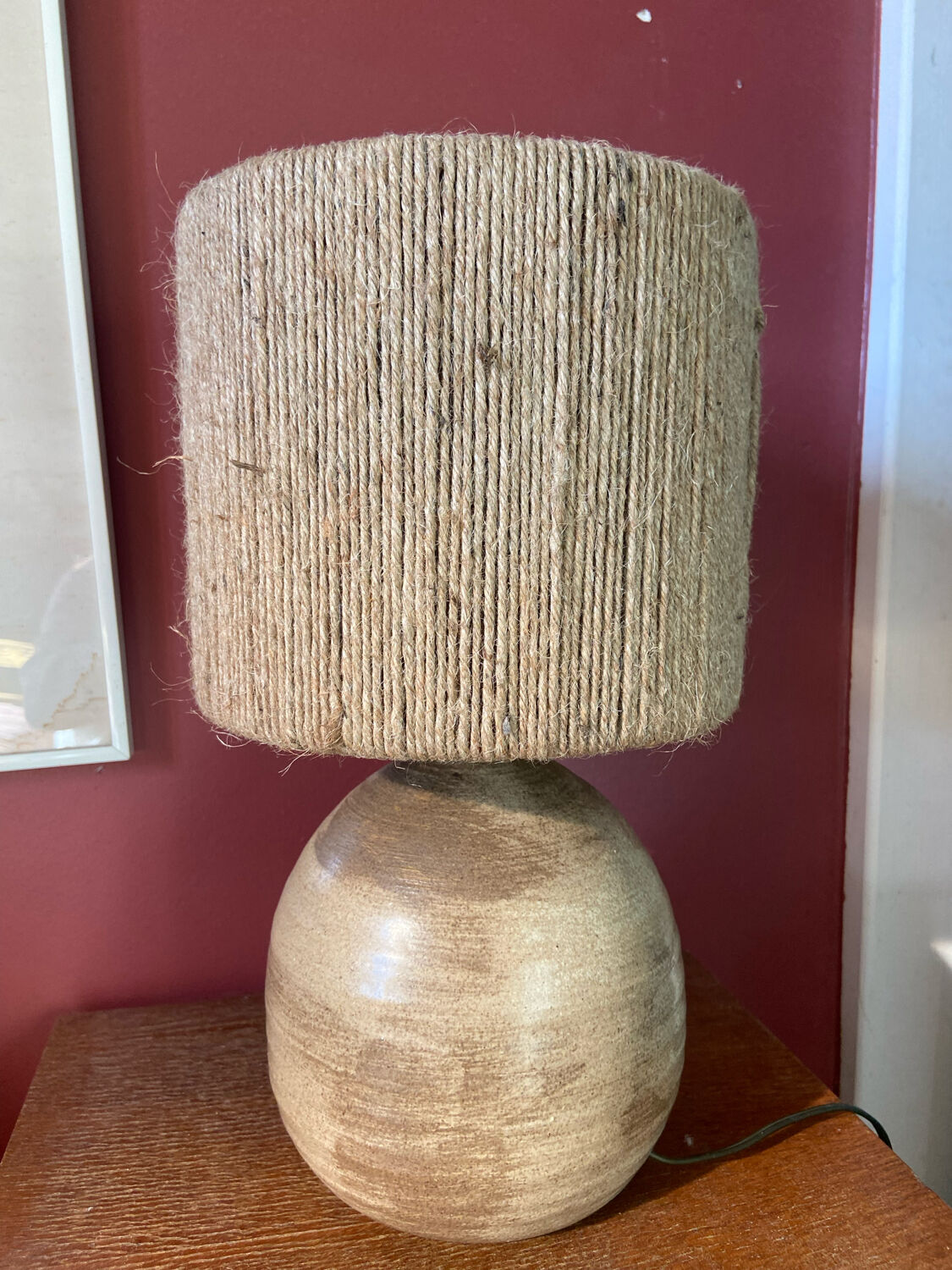 Vintage stoneware lamp