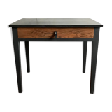 Wooden and black desk