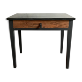 Wooden and black desk
