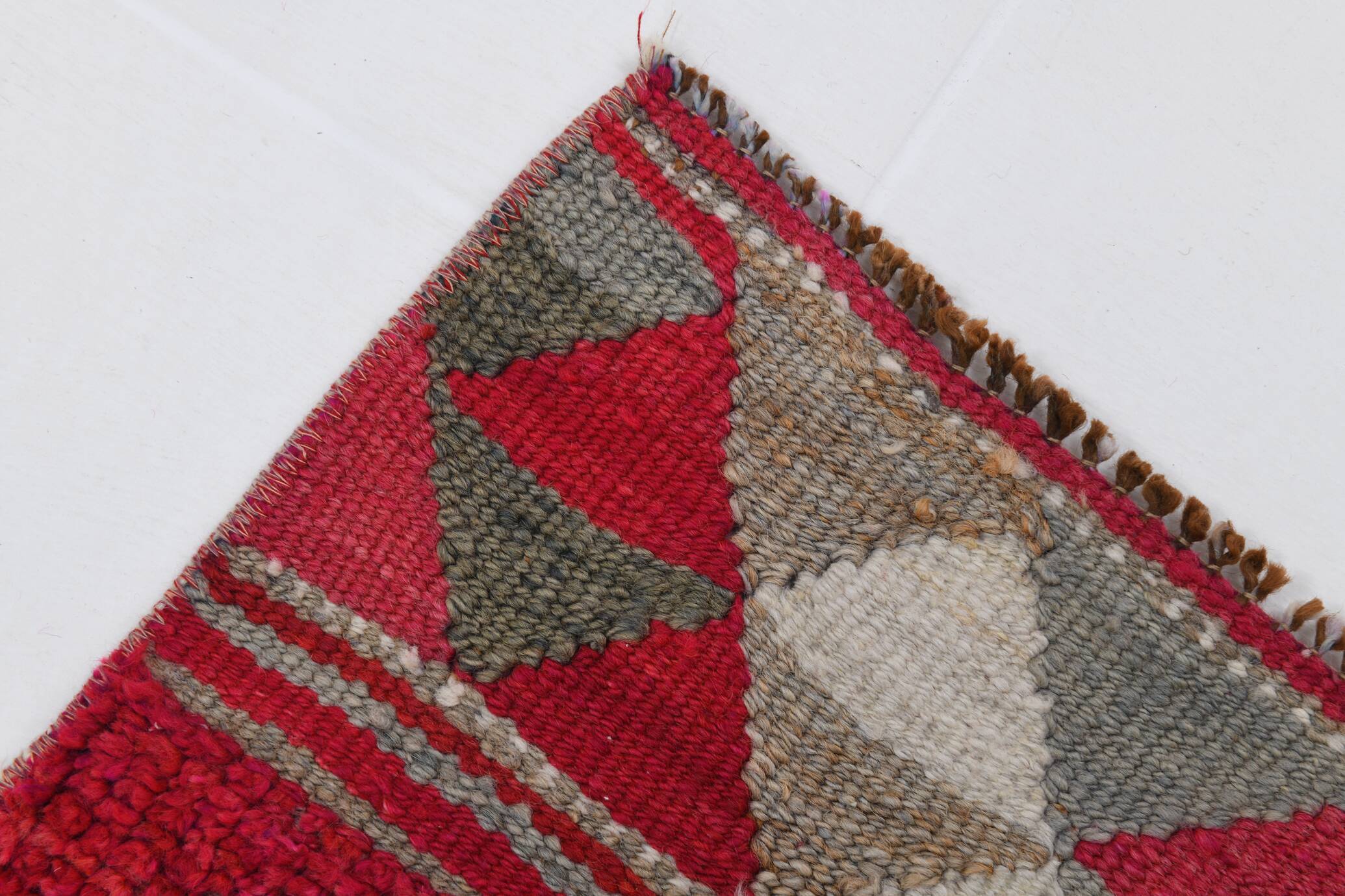 3x10 Red Pink Oriental Vintage Runner Rug, 95x317Cm