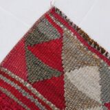 3x10 Red Pink Oriental Vintage Runner Rug, 95x317Cm
