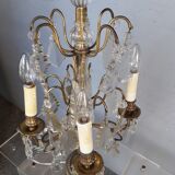 Candelabra bronze and crystal XIXem