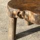 Mini low stool in upcycled old Asian teak H15 D24