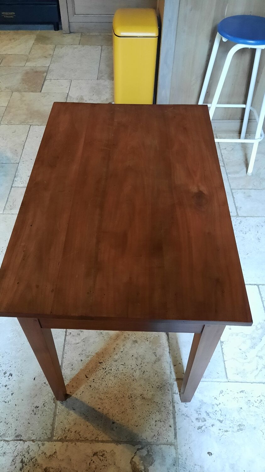 Table 1 tiroir merisier
