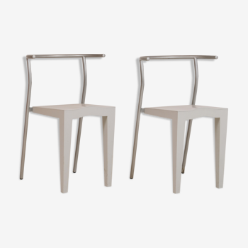 2 chairs Dr Glob by Philippe Starck for Kartell 1980