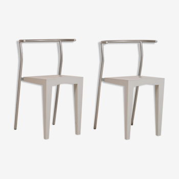 2 chaises Dr Glob de Philippe Starck pour Kartell 1980