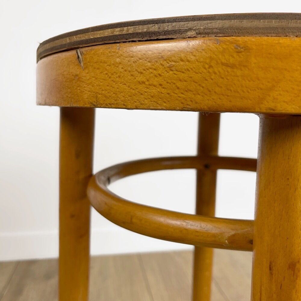 Curved wooden piano stool 1930