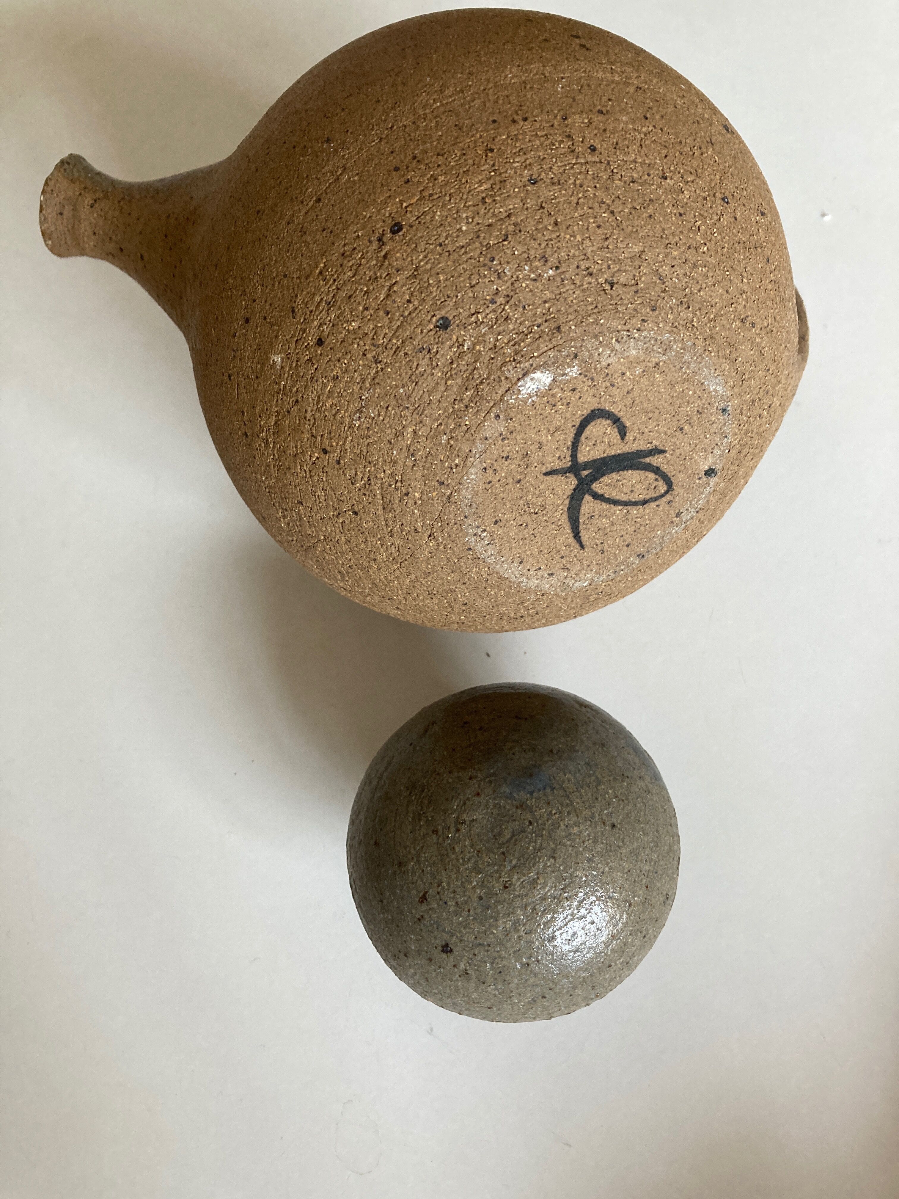 Modernist potter's sandstone teapot 1960
