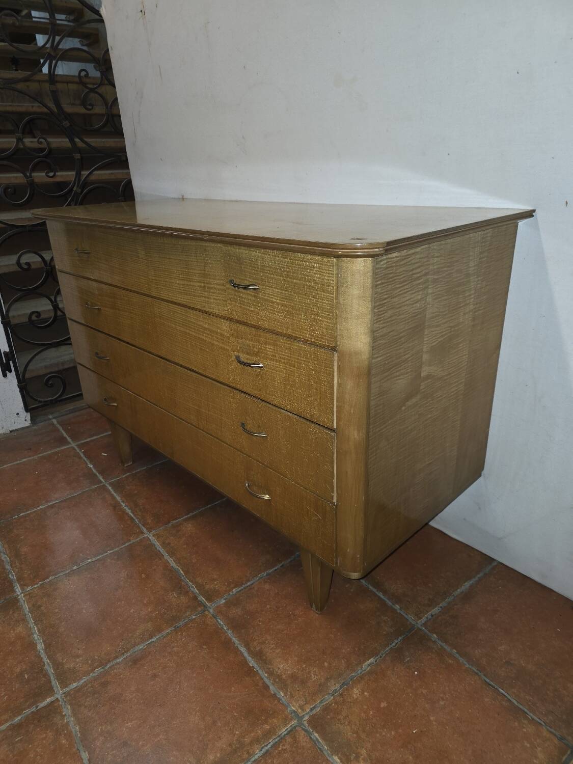 Vintage elm commode from the 1960s.
