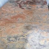 Louis-Philippe chest of drawers in cherry burl and Pyrenees marble top f