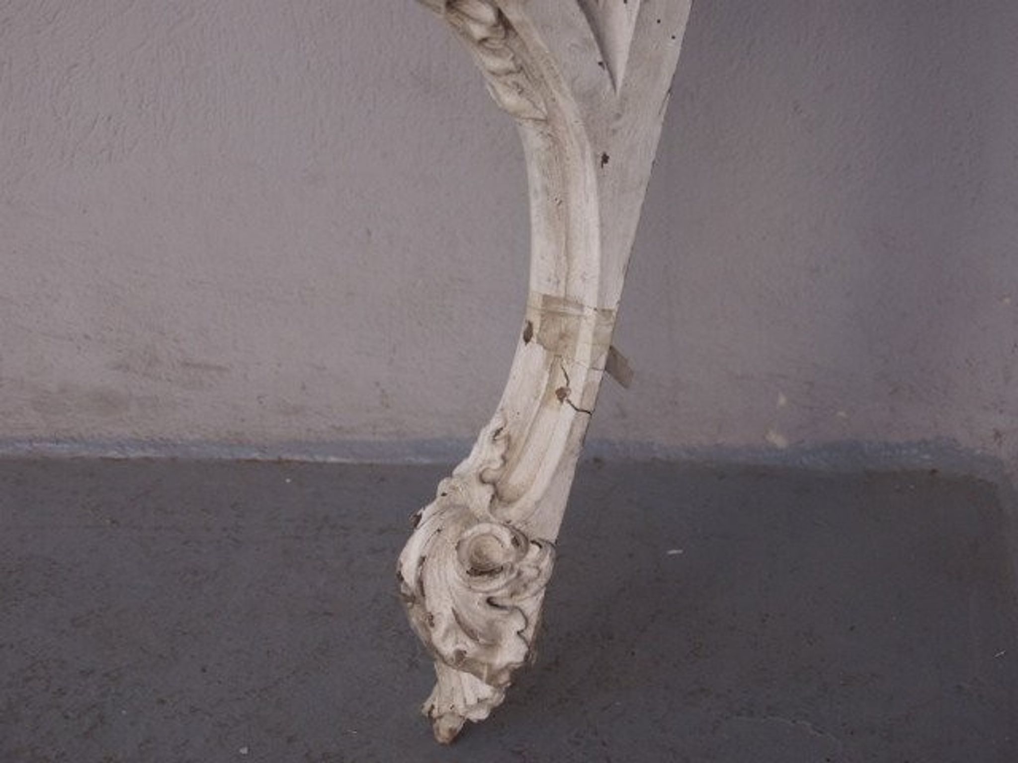Console bois laqué art nouveau marbre