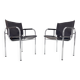 Pair of 1970s Vintage Hans Eichenberger Leather & Chrome Lounge Chairs, Labeled