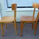 Lot de 6 chaises de bistrot bar en bois