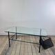 Table basse en métal et verre gérard guermomprez 1956