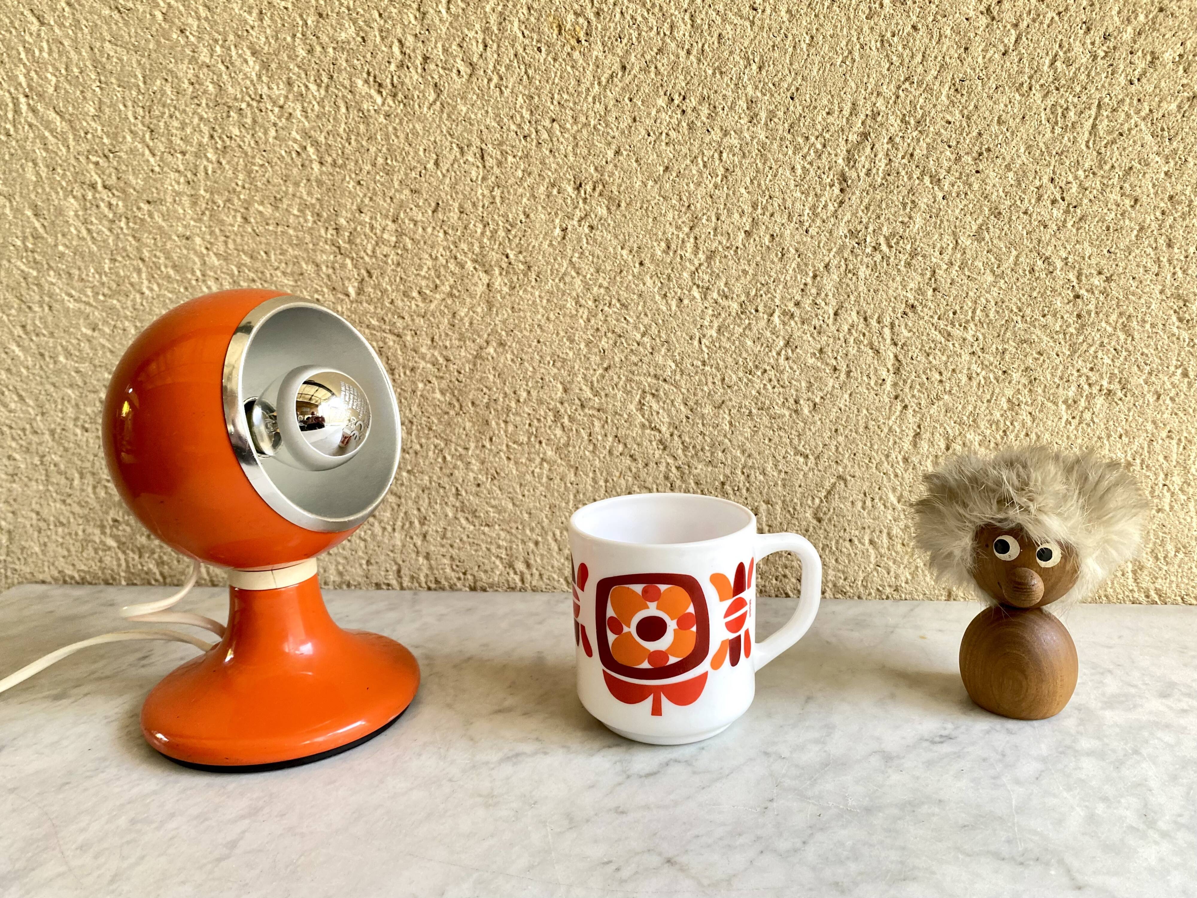 Magnetic eyeball lamp Luci italy vintage design 70s original