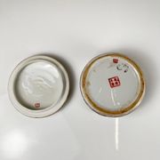 Chinese blue porcelain box with bird and flower motif