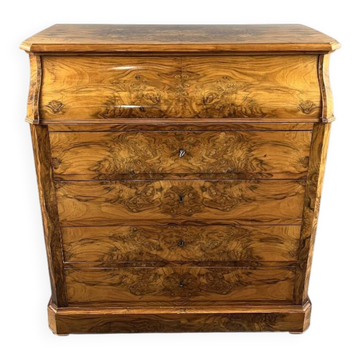 Walnut toilet commode, 19th century
