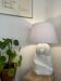 Lampe couple enlacé en céramique