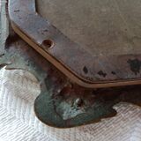 Pozzi paris - small old bronze mirror 19th century rococo style