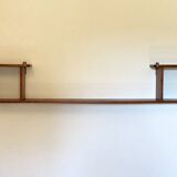 Varnished wooden wall shelf, 1960s
