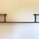 Varnished wooden wall shelf, 1960s
