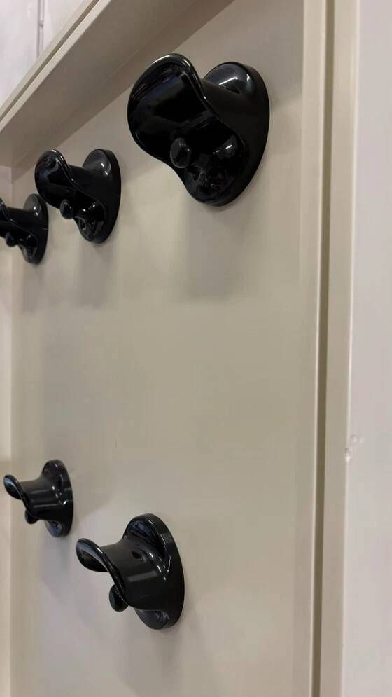 Mid-Century Modern Double-Sided Hall Stand with Mirror & Coat Hooks, 1960s, Europe