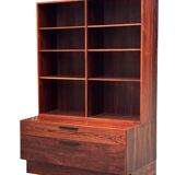 Scandinavian library in rosewood designed by Ib Kofod Larsen.