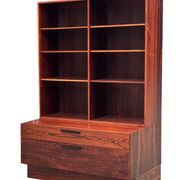 Scandinavian library in rosewood designed by Ib Kofod Larsen.