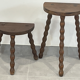 Tripod stools twisted feet