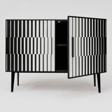 Sideboard with Hand-Painted Pattern, 1970s.