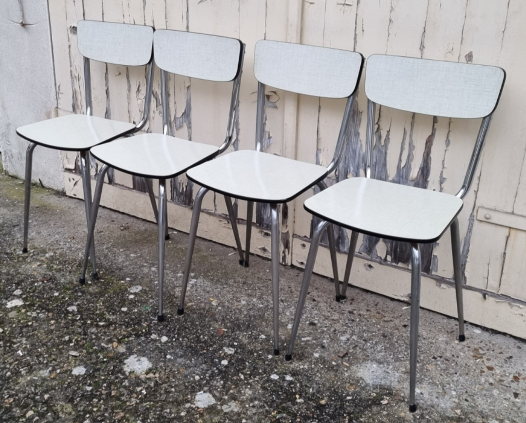 20 White Formica Chairs