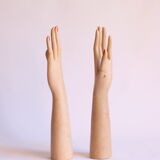 Wooden glove display mannequin hands, 1930s, set of 2.
