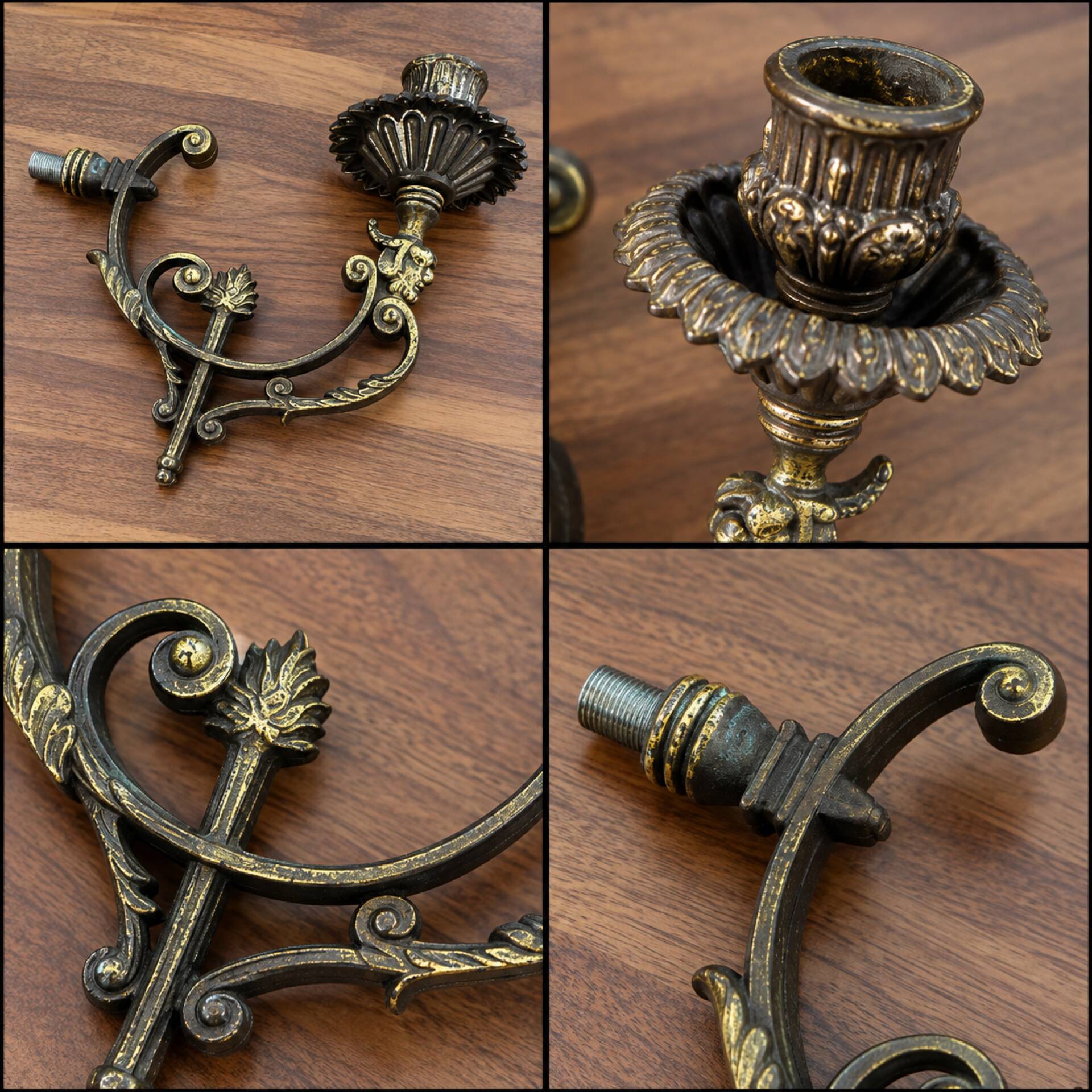 Antique candelabrum with 4 lights – 19th century neo-Renaissance style