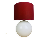 White and red ceramic ball lamp, 1980s