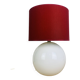 White and red ceramic ball lamp, 1980s