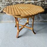 Rattan dining room: 1 table + 4 chairs