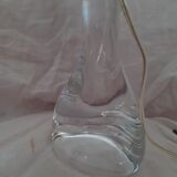 Lampe électrifiée en cristal de Sévres années 60.