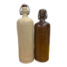 Pair of vintage stoneware bottles