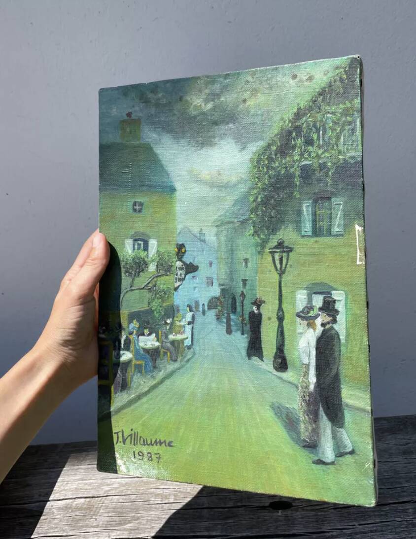 Peinture parisienne huile sur toile Montmartre / Tableau de Paris