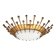 Ceiling light with forged gold nails and opaque white glass, 1950s.