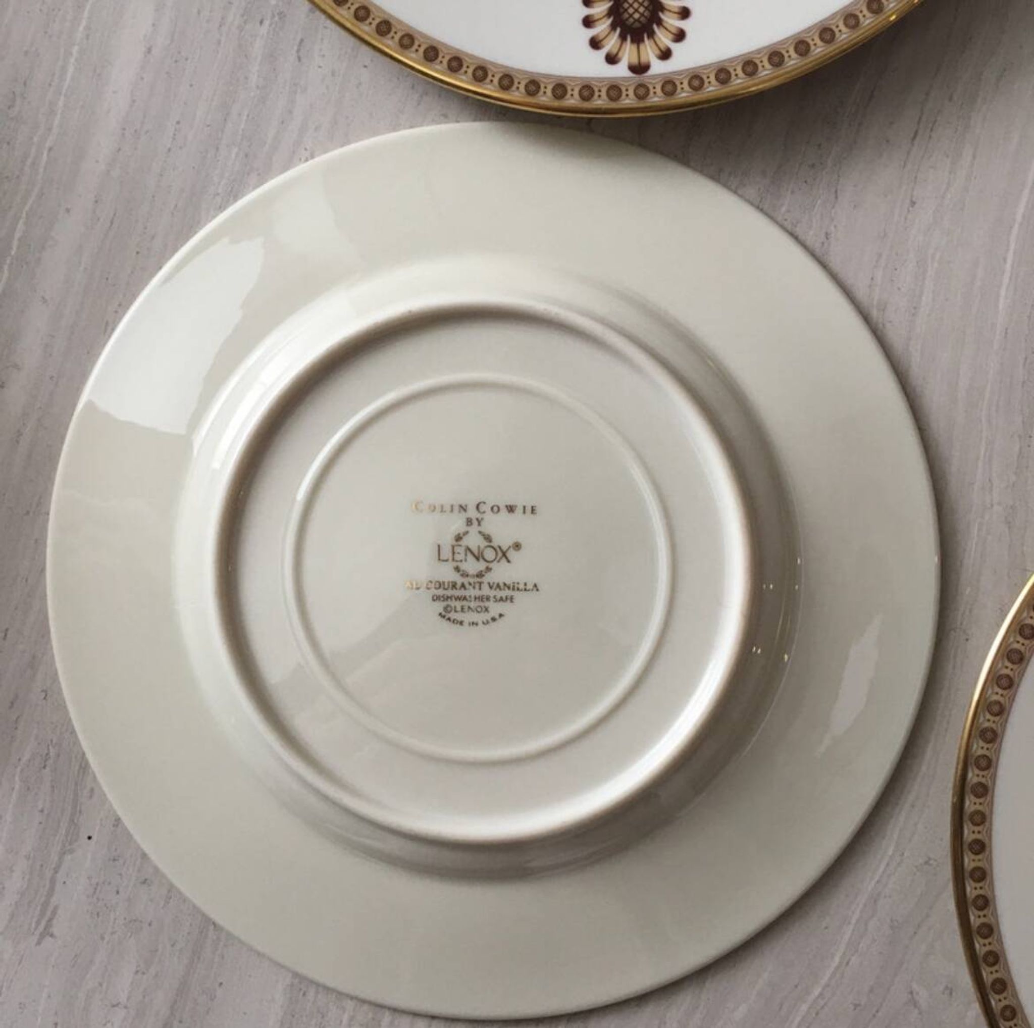4 assiettes à dessert / salade lenox neuves - blanches