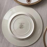 4 assiettes à dessert / salade lenox neuves - blanches