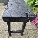 Shou sugi ban burnt wood console workbench